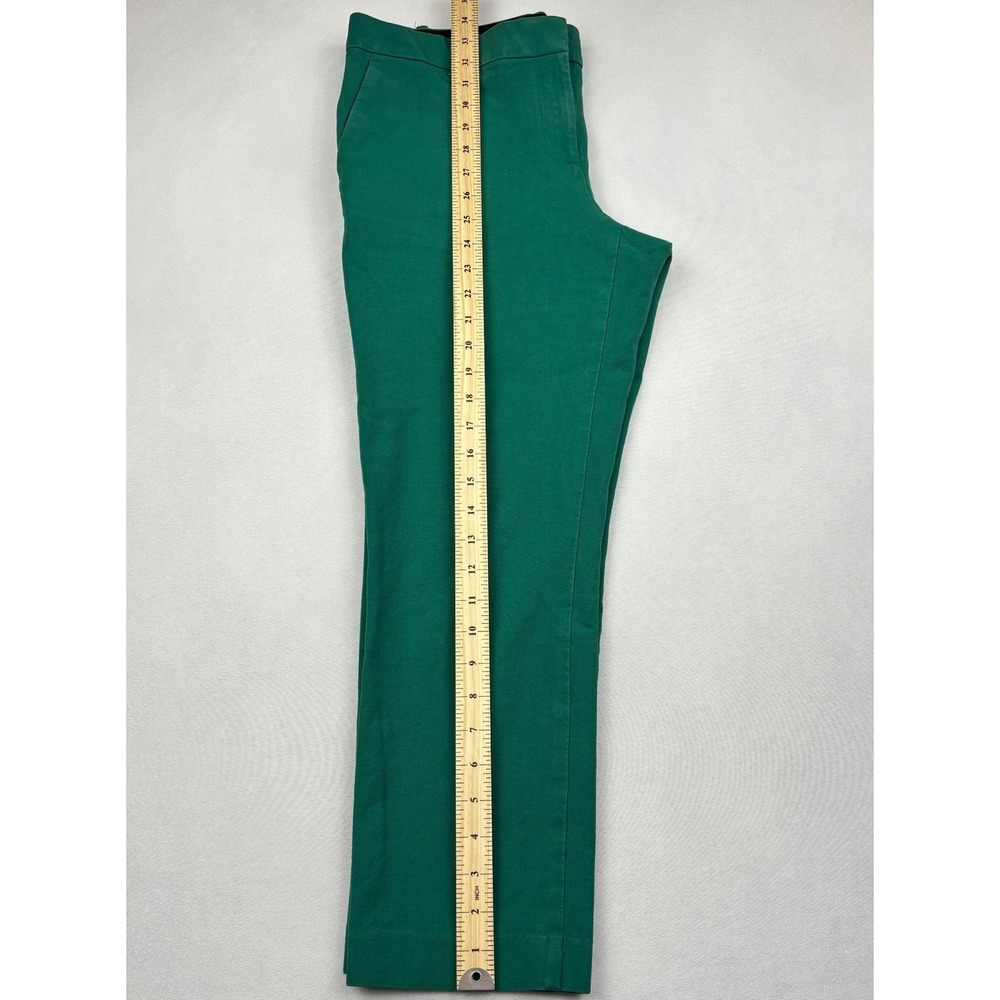 Ann Taylor Womens Size 8 Kelly Green Stretch Cotton Ankle Trousers Pants Preppy - Picture 4 of 10